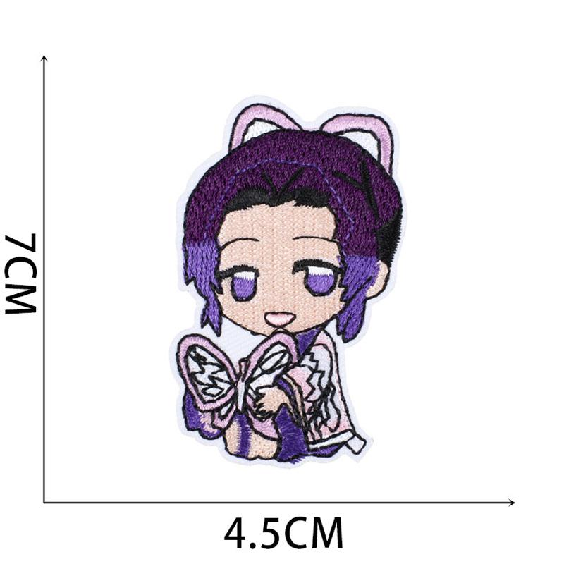19Pcs/Set Anime Demon Slayer Q-Version Character Embroidery Patch Clothing Decoration