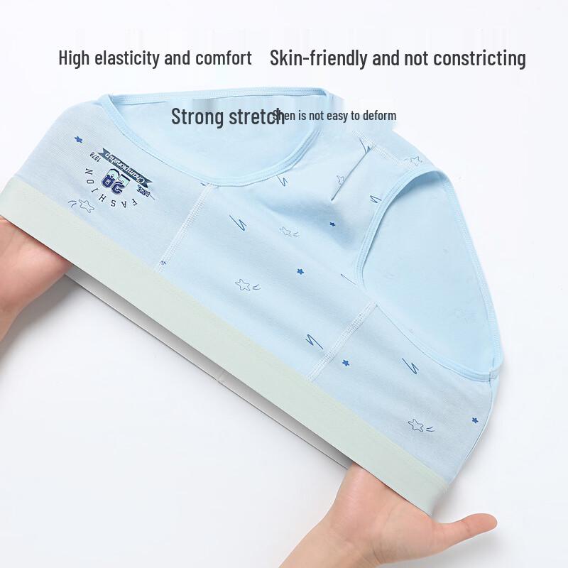 LANGSHA Teen Boys' 3-Pack Cotton Briefs