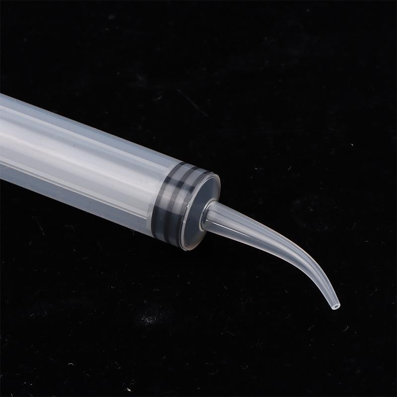 מזרק שטיפת שקע השקדים מזרק דנטלי לשטיפה עם קצה מעוקל 12 מ"ל מכשיר דנטלי חד פעמי לשימוש רופא שיניים