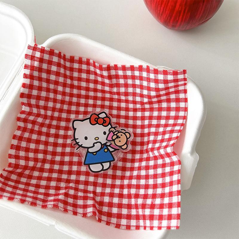 Simple And Cute Childlike Acrylic Leisurely Kt Rotating Small Cartoon Mobile Phone Holder Airbag Lazy Back Sticker