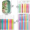 100pcs Crochet Hooks Set in Case Ergonomic Soft Grip Handles Weave Yarn Knitting Needles Kit and Crochet Needle Accessories Crochet Kit Complete