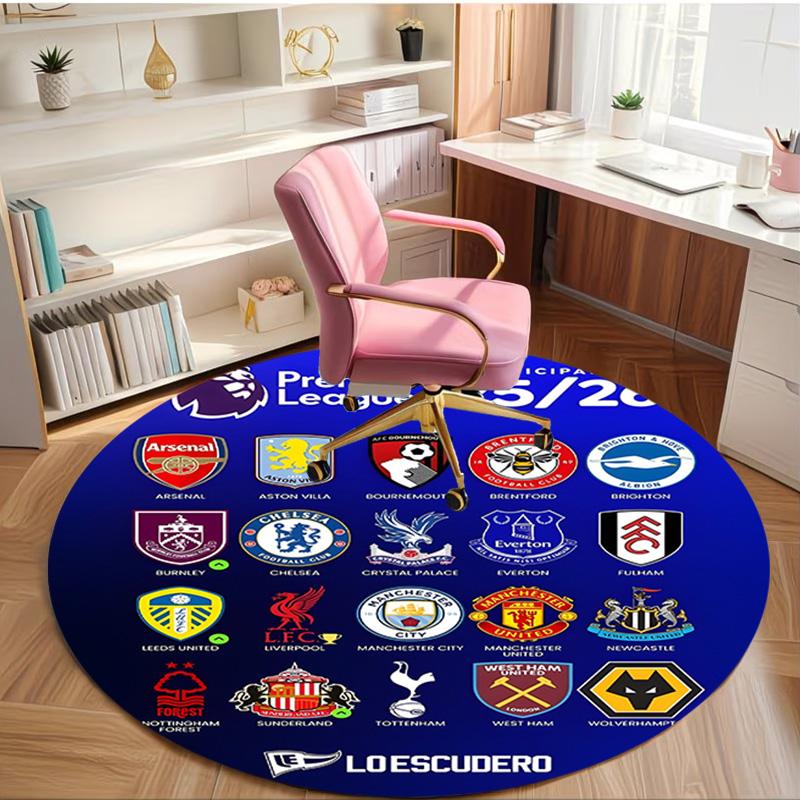 Chelsea F.C Print Round Rug, Washable Floor Carpet, For Entryway Dorm Laundry Room Office Study, Home Decor Birthday Christmas Gift