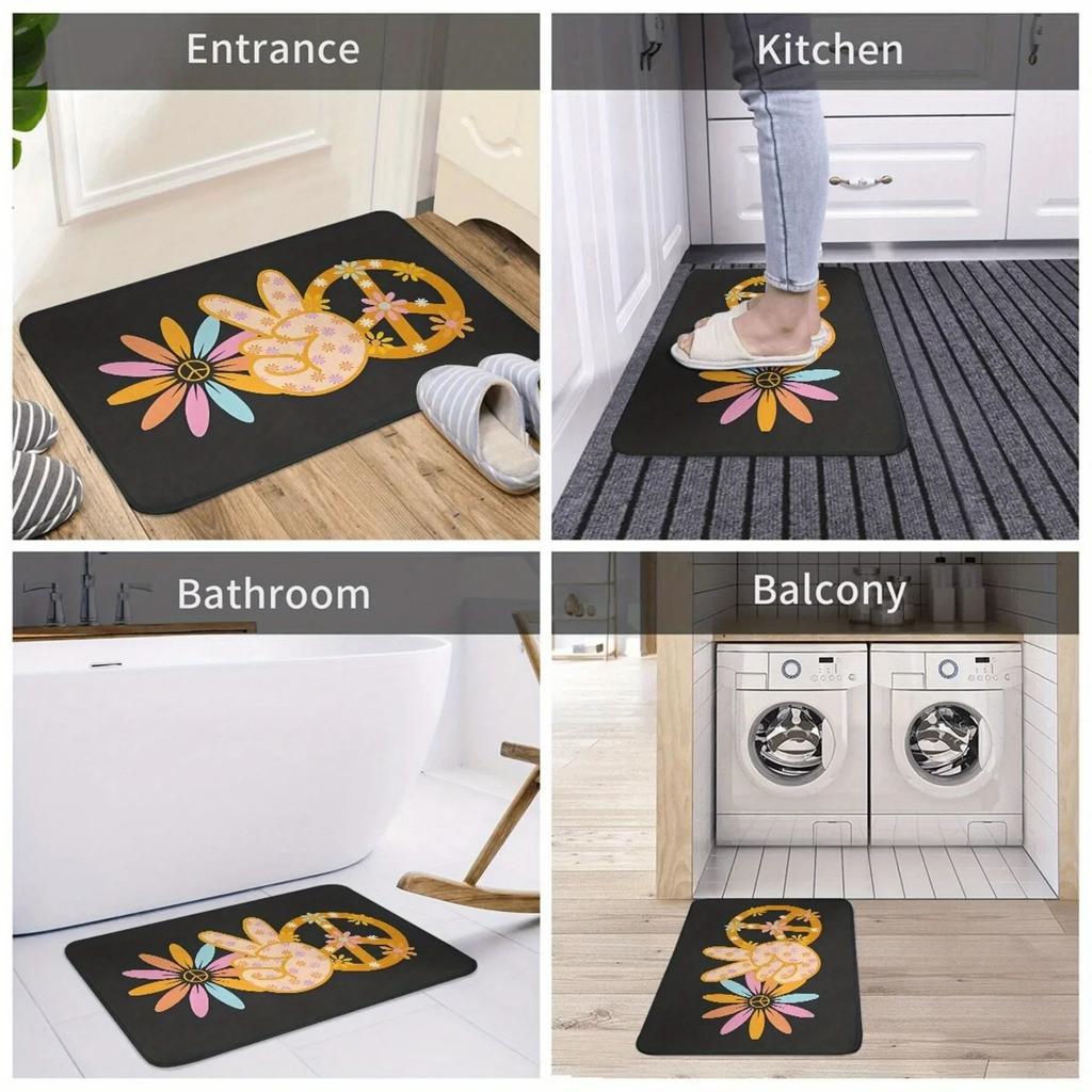 1PC Dwarf Pattern Door Mats Kitchen Rugs Non-Slip Pop Arts Design Living Room Rugs Bath Mat Carpet for Home Sink Laundry Decor