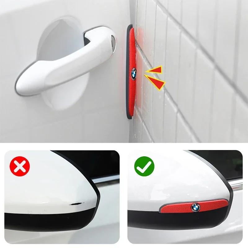 YAMHS1 4pcs Rubber Bumper Strip Car Door Anti-Collision Emblem Sticker For bmw e46 e39 e90 e60 e30 f10 f11 f20 f30 g20 g30 x1 x3 x5 z4