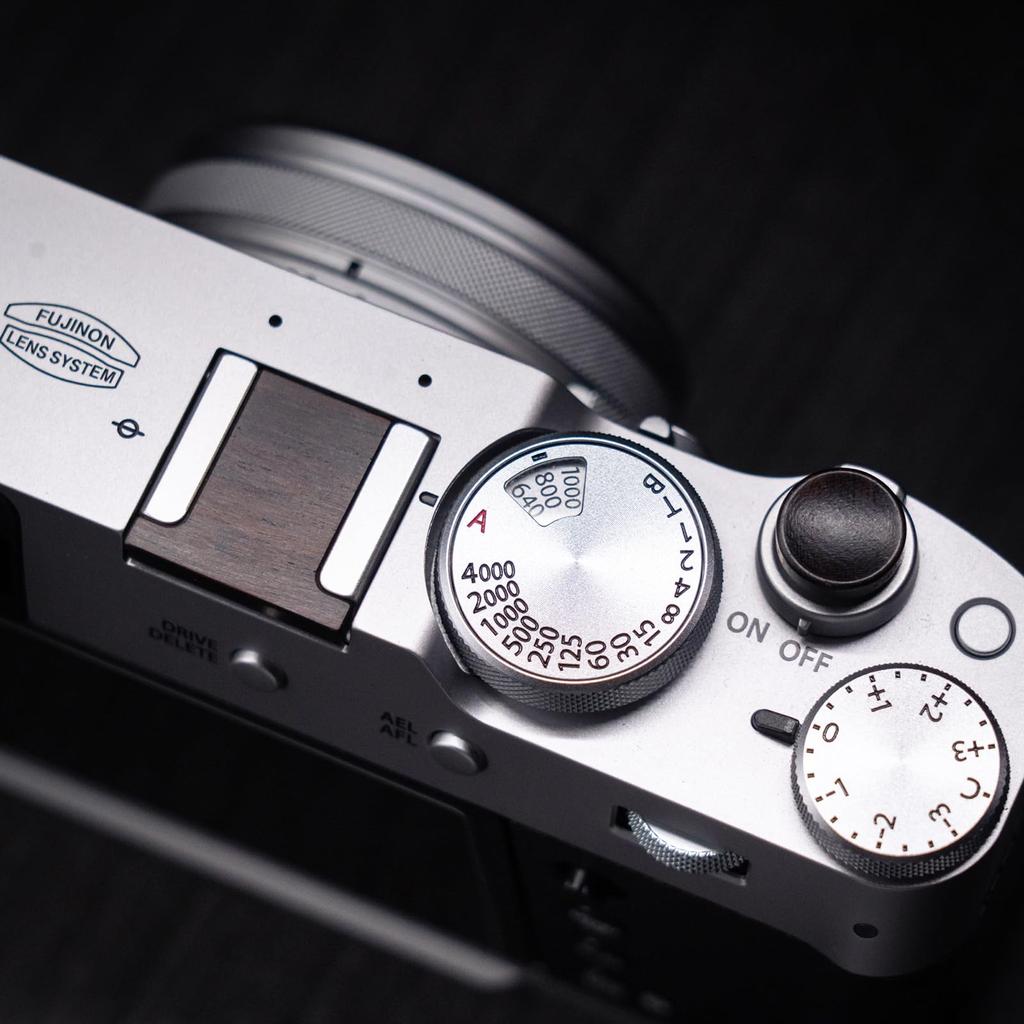 Iborrys Hot Shoe Cover Shutter Button Cover Compatible with FUJIFILM and Over 20 Other Camera Made of Premium Wood Retro Handcrafted by with Hot Shoe