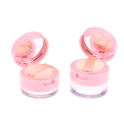 1 Stuks Draagbare Plastic Poederdoos Lege Losse Poeder Container Met Zeef Spiegel Cosmetische Zeef Losse Pot Reis Make-up Container