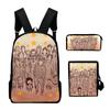 Classic Kotaro Lives Alone Anime 3D Print 3pcs/Set pupil School Bags Laptop Daypack Backpack Inclined shoulder bag Pencil Case