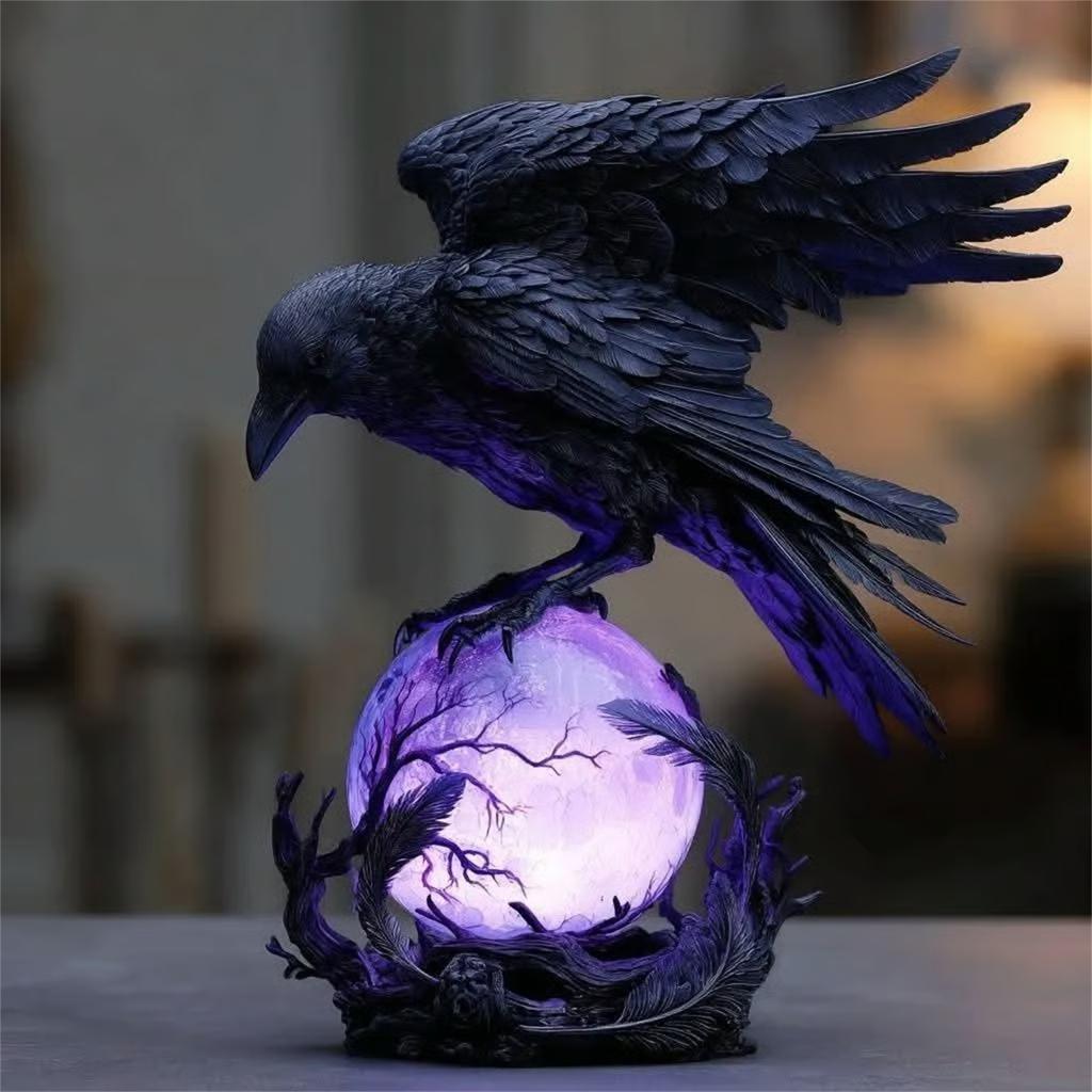 Gothic LED Light  Mystical A Glowing Sphere Sculpture