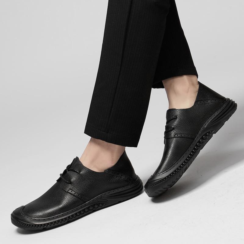 Summer Breathable Genuine Leather Shoes Outdoor Men Retro Wide Feet Soft Leather Soft Sole Handmade Comfort Luxury Oxford Shoes