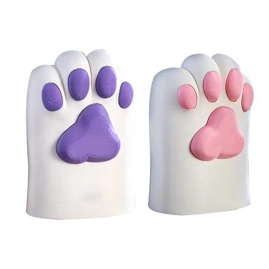 Cat Paw Pen Holder 3D Printed Pet Paw Design Desktop Organizer Makeup Brush Storage Cup for Desk Vanity Workspace Decor