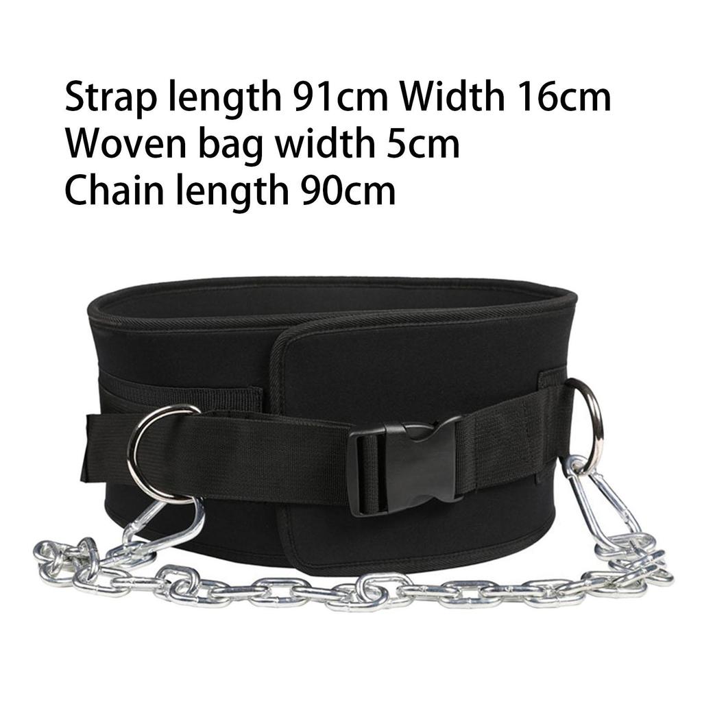 Dipping Belt for Weightlifting with Lifting Chain Body Building Waist Support Power Lifting Portable Men Women Gym Weight Belt