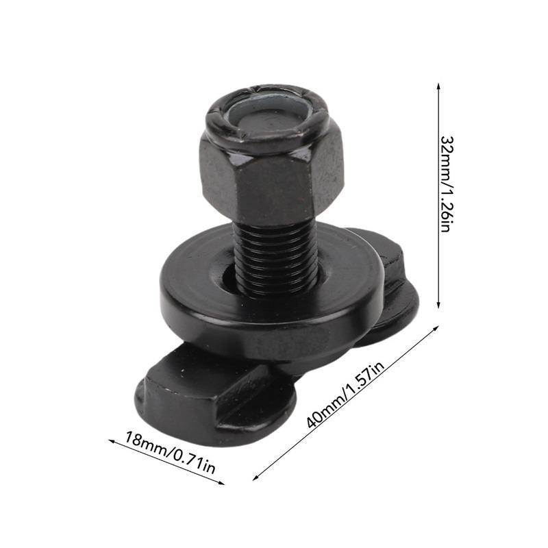 2PCS Stud Fitting Black L Track Stud Fitting Carbon Steel Galvanized Threaded Studs Tie Down Fittings Motorcycle
