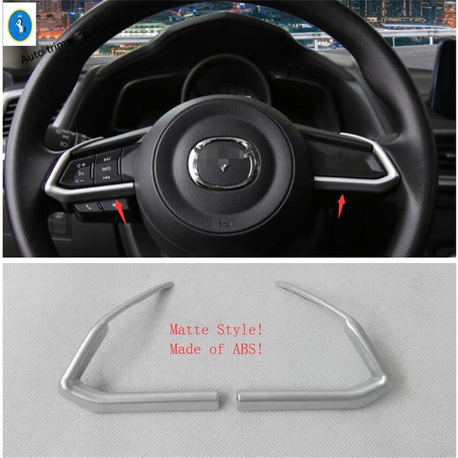Matte Window Lift Button / Steering Wheel / Gear Shift / Air Outlet Vent Cover Trim For Mazda 3 2017 2018 Interior Accessories