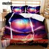 Basketball Duvet Cover Set Twin Size Sports Basketball Fire Pattern Twin Bedding Set Microfiber Quilt Cover for Boys and Teens