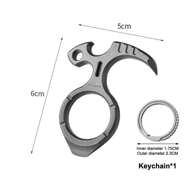 

Брелок из титанового сплава Многофункциональный уличный инструмент EDC Титановый лом Портативный гвоздодер