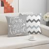 Farmhouse Pillow Covers Of 4 Gray Double-Sided Printed Throw Pillow Covers - Super Soft Short Plush Pillow Case For Couch