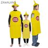 Zawaland Rød Tomat Lækker Ketchup Kostume Voksen Dreng Pige Sjov Udklædning Dragt Gul Sennep Halloween Cosplay Festtøj