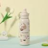 New High-value Cute Cartoon Straw Cup Will Carry Rope Double Drink Straight Cup 316 Stainless Steel Thermos Cup