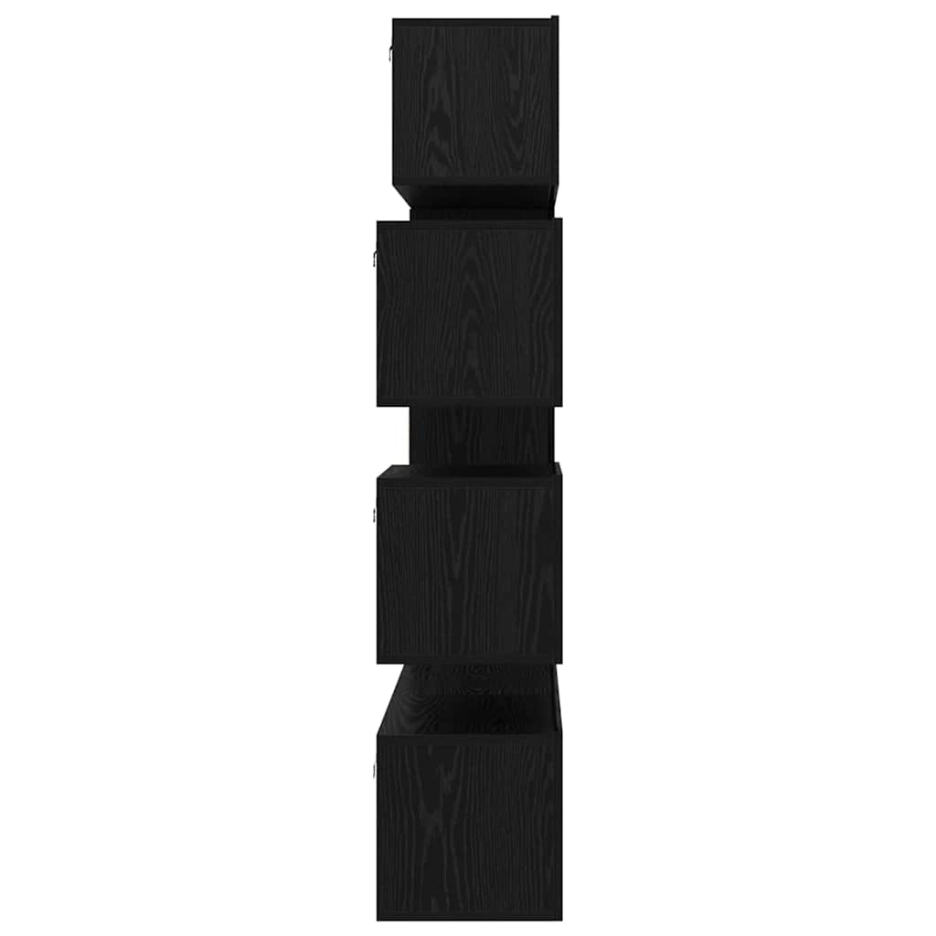 TV Cabinet Set 8 Pcs Black Oak Effect Particleboard