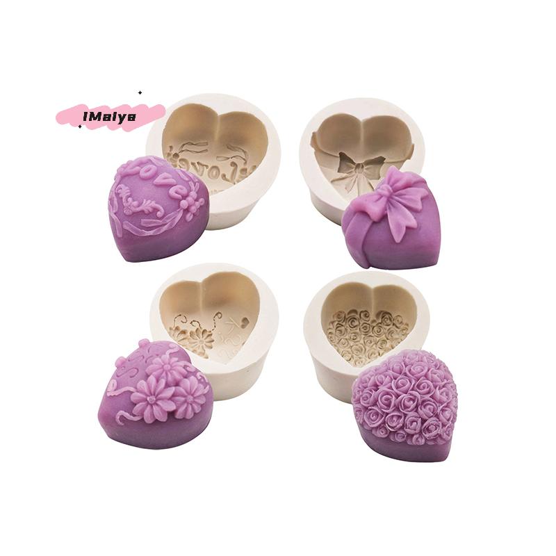 M-3D Love Rose Silicone Soap Mold for Handmade Candles Aromatherapy Chocolate & Cake Decoration Baking Tool for Birthday