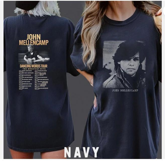 John Mellencamp Dancing Words Tour 2026 Inspired T-Shirt XXXXL