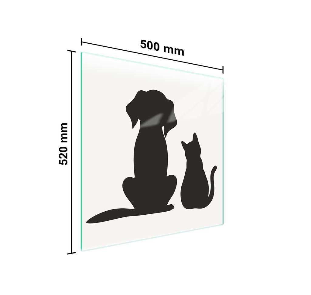 SZKLANA PŁYTA OCHRONNA NA KUCHENKĘ 50x52 ZWIERZĘTA