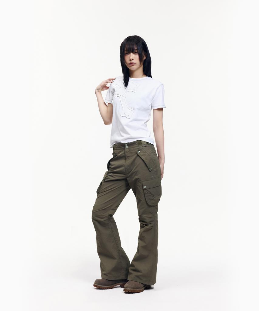 AAKAM Flare Ripstop Cargo Pants (Khaki)