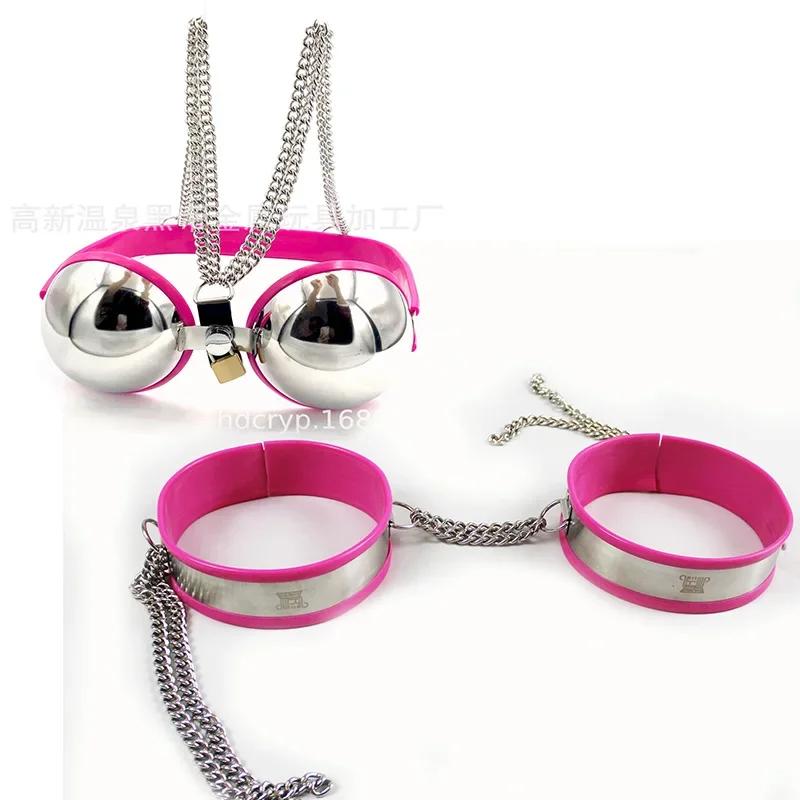 Manyjoy Adjustable PU Leather/Stainless Steel Customized Thighs Cuffs Bondage Adult Sex Toy Erotic Restraints Bondage Sex Toys