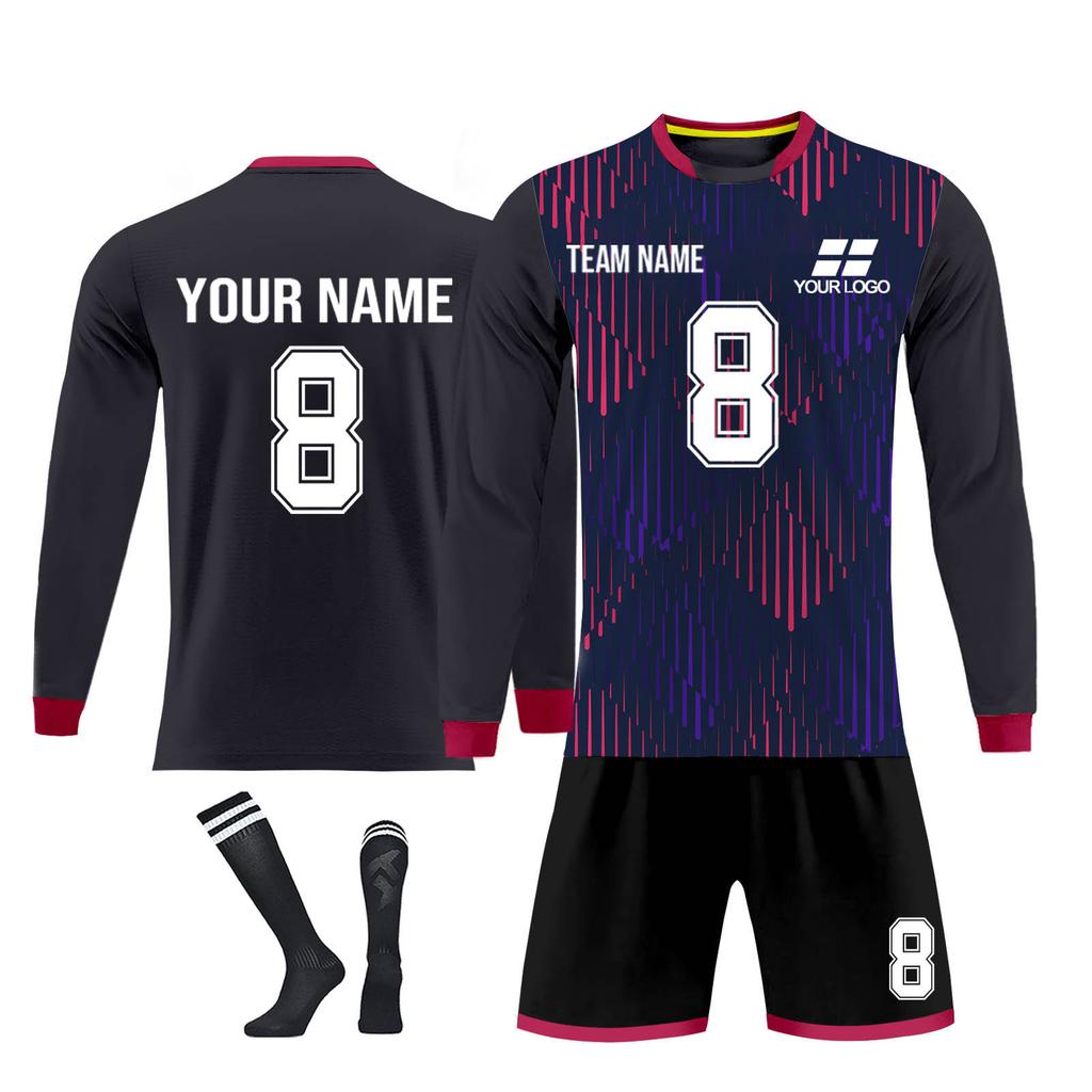 Kit de camisas personalizadas masculinas meninas com número de nome camisas de futebol personalizadas para meninos terno de treinamento