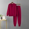 Women's  Autumn Winter  V Neck Sweater Two Piece Set  Knitted Pants Suits Fashion Casual Pullover Tracksuits Outwear