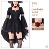 Halloween Witch Costume Adult Black Gothic Dress Stage Costume Mori Witch Hat Costume