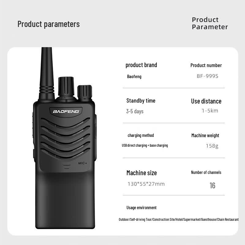 BAOFENG BF-999S High-Power Two-Way Radio (2-Pack) (CN Version)