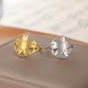 Cherry Blossoms Ring Stainless Steel Finger Rings Women Aesthetic Bohemian Flower Jewelry Birthday Gift