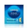 Celebrity Ultra-Thin Dynamic Threaded Condoms: Smooth, Liquid Lubricated, 0.02mm for Stylish, Enhanced Experience.