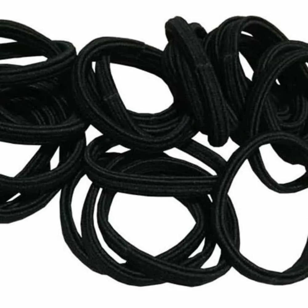 Black Flat Elastic Bands 30p Women s Hair Ties Elastic Hair Ties Black Hair Ties