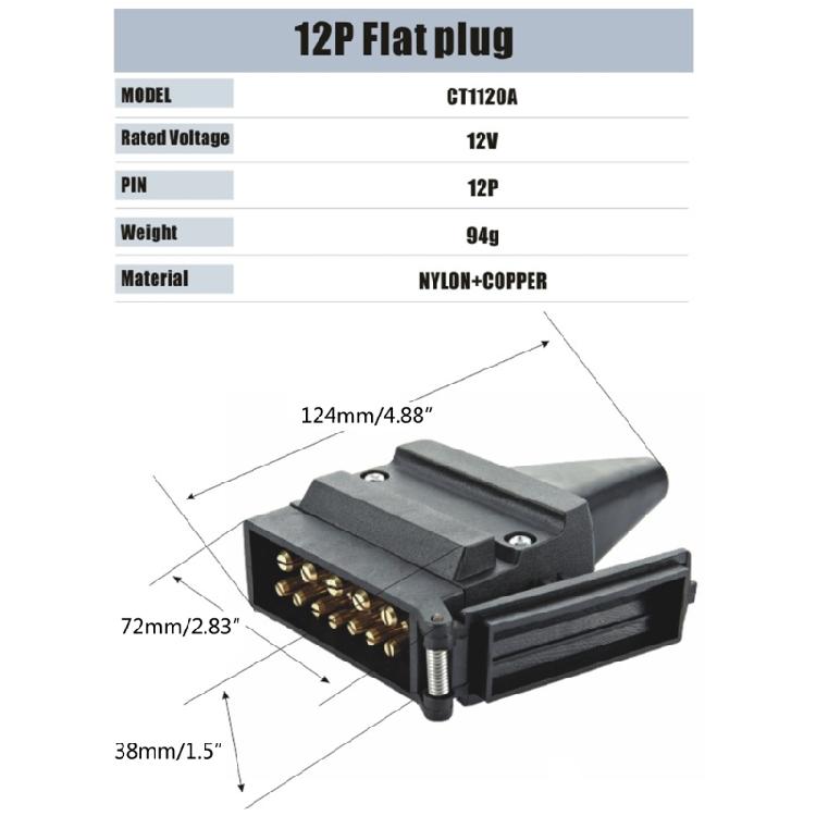 Trailer Socket Trailer Connector Male Female Wiring Connector Adapter for RV