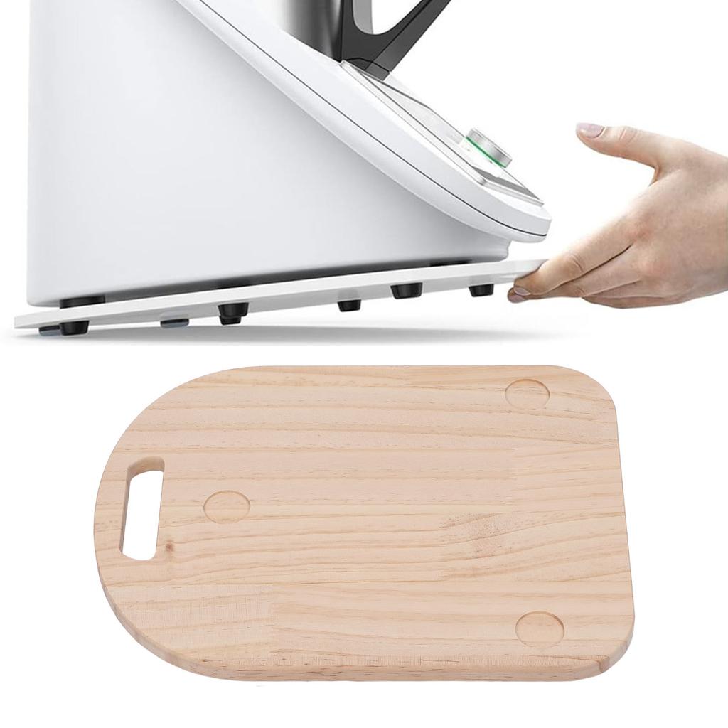 Countertop Appliance Rolling Tray Solid Wood Ergonomic Design Coffee Pot Slider Tray for Kitchen