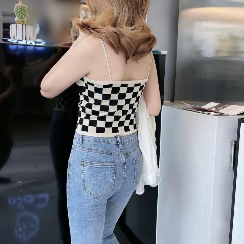 Chest Bow Halter Vest Women's Summer New Hollow Sexy Spice Girl Style Short Top