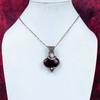 Red Fire Labradorite Pendant Rainbow Moonstone Copper Wire Wrapped Pendant
