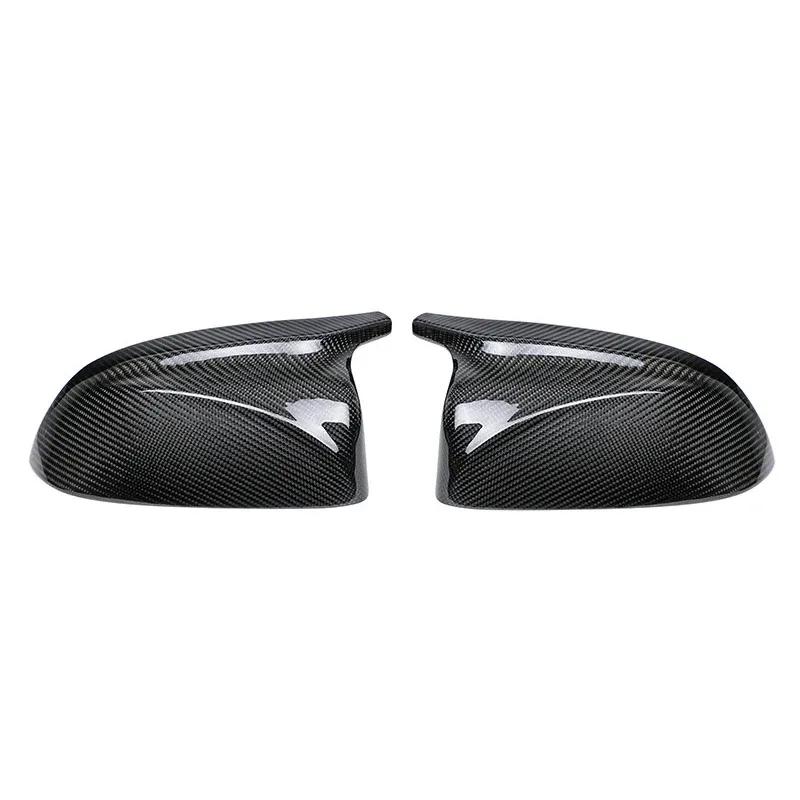 Complete Carbon Fiber Black Car Rear View Door Wing Side Mirror Cover Caps Shell Case For BMW X3 G01 X4 G02 X5 G05 2018-2024