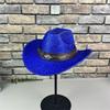 European and American Style Top Hat, Big Edge, Western Denim Straw Hat, Men's and Women's Outdoor Sunshade Sunscreen Hat, Retro Jazz Hat.