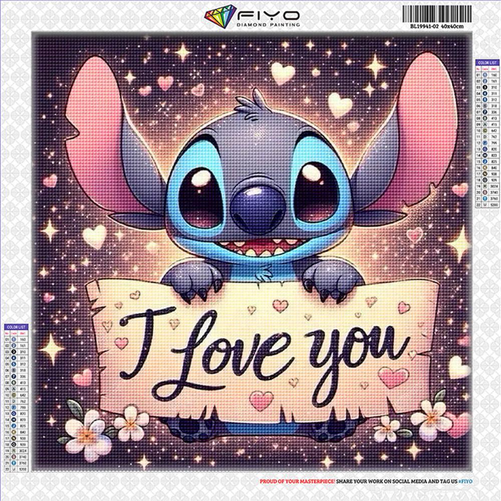 Disney Diamantmalerei Lilo & Stitch Diamantstickerei Strasssteine auf Bild Mosaikkunst Kreuzstich-Sets Heimdekoration