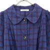 Archives Check Pattern Short Sleeve Long Dress Blue With Belt Women Used