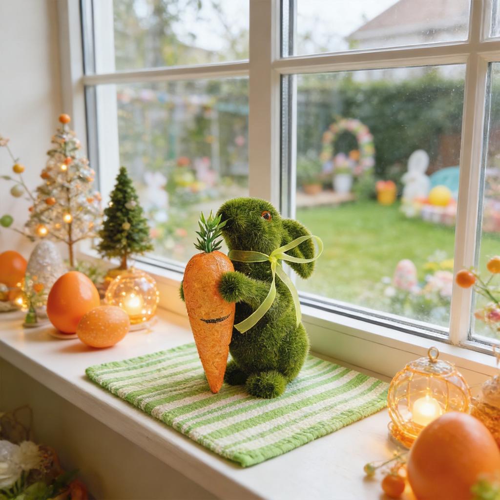 Easter Simulation Rabbits, Easter Bunny Ornaments, Easter Gift Handicrafts