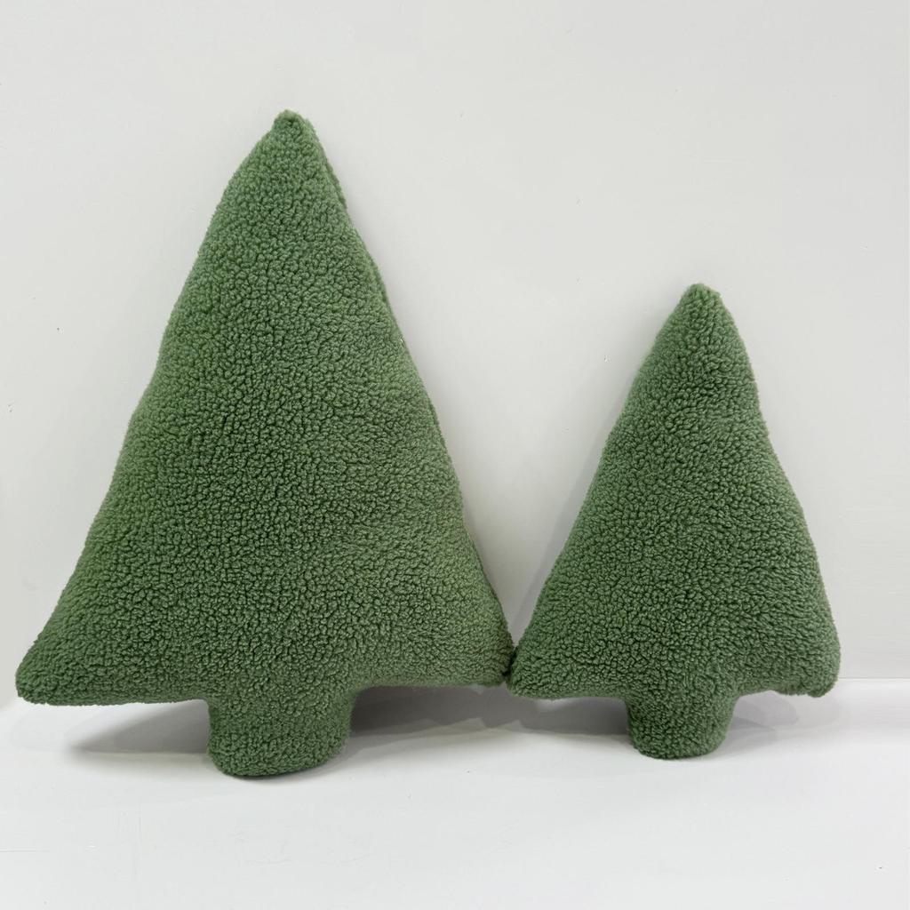 Christmas Tree Pillow ,Decorative Throw Green Cushion Soft Plush Cute Xmas for Nursery