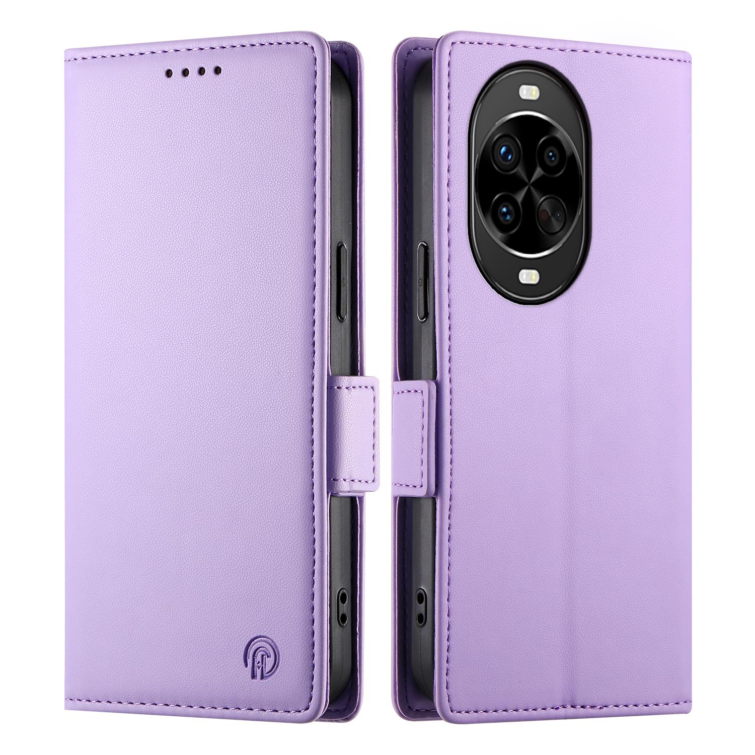 

For Huawei nova 14 Pro 5G Stand Case PU Leather Wallet Phone Cover Purple