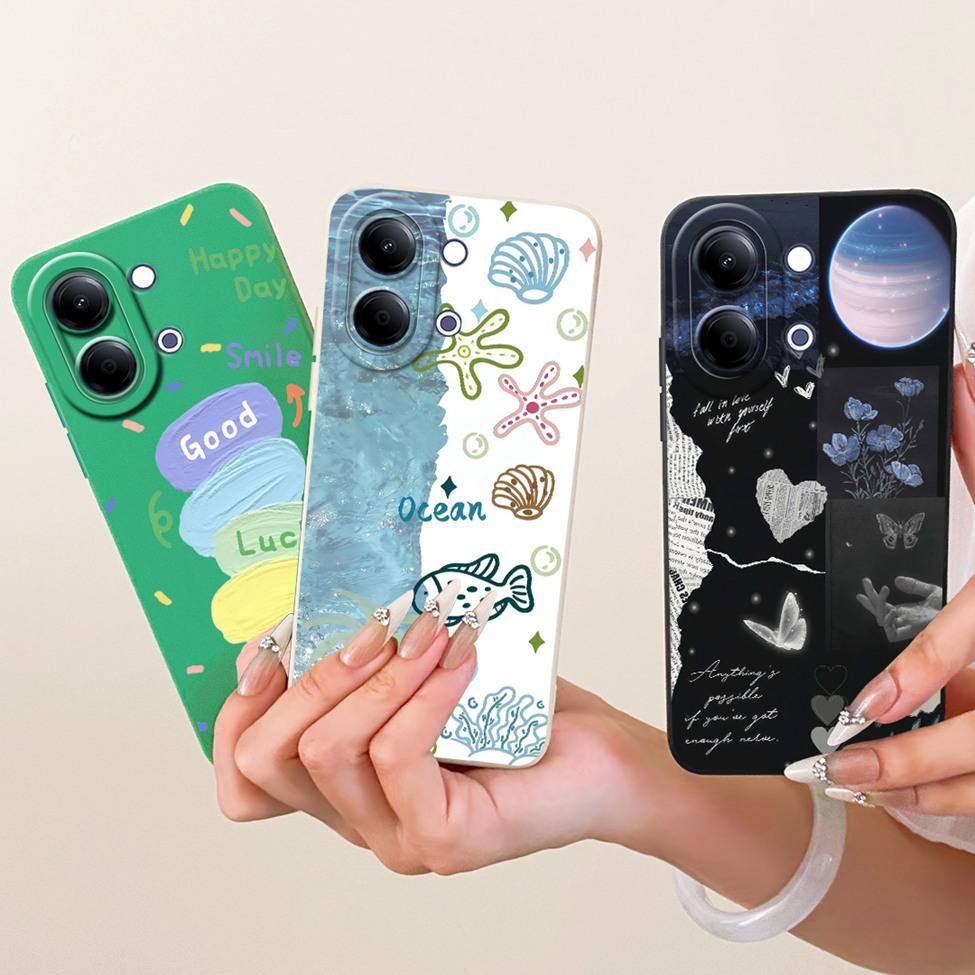 For Vivo Y05 Case Cover Cute Kawaii Luxury Fashion Flowers Cool Painted Silicone Casing For VivoY05