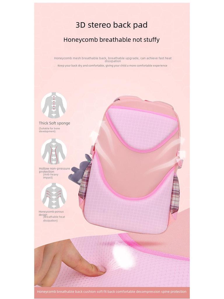 Cartoon Cute Schoolbag for Elementary Girls In Grades 1-6: Lightweight Backpack
