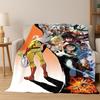 Anime One Punch Man Saitama Cartoon Flannel Blanket Soft Warm Blanket Throw Blanket for Bedroom Living Room Bed Travel