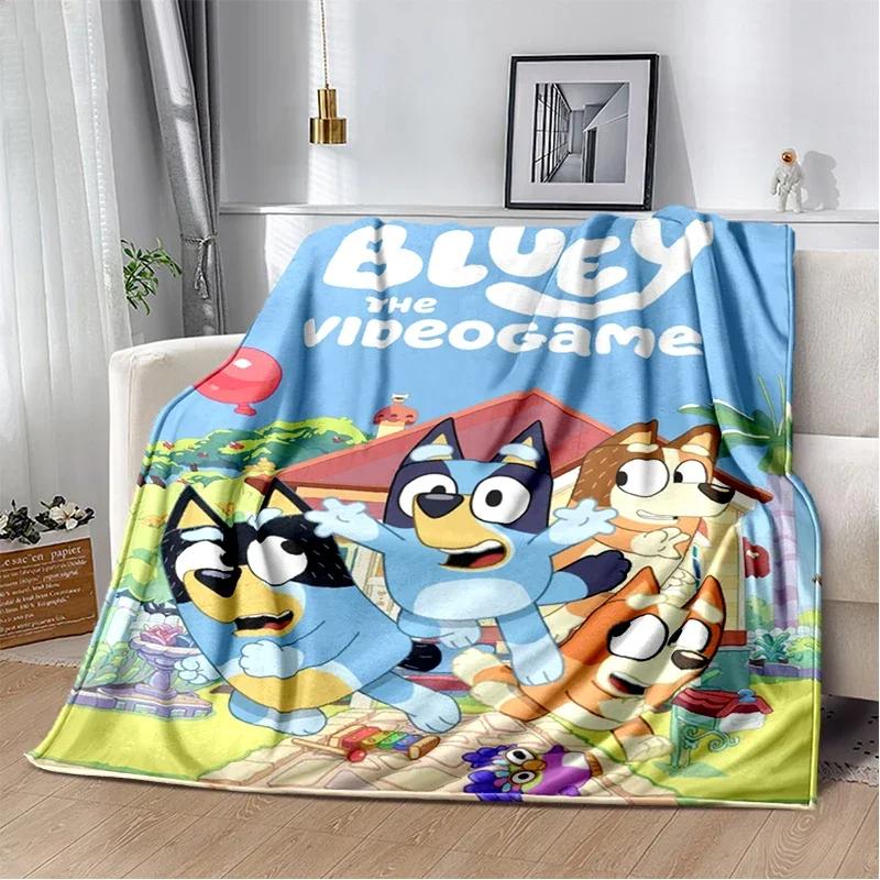 3D Print B-Blueys Family Cartoon Dog Blanket,Soft Throw Blanket for Home Bedroom Bed Sofa Travel Cover Kid Gift
